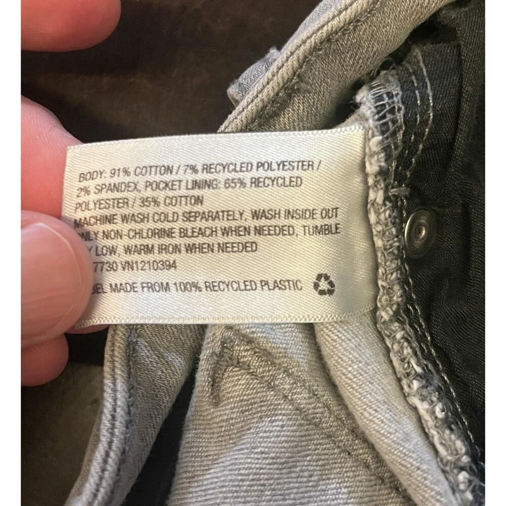 Universal Thread Jeans Womens 6 28R Gray Skinny Mid Rise Stretch Denim Pants - Picture 9 of 9